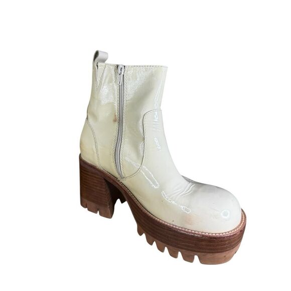 Jeffrey Campbell Quavo Ice Crinkle Patent Leather Chunky Platform Boots Size 10 - Picture 5 of 14